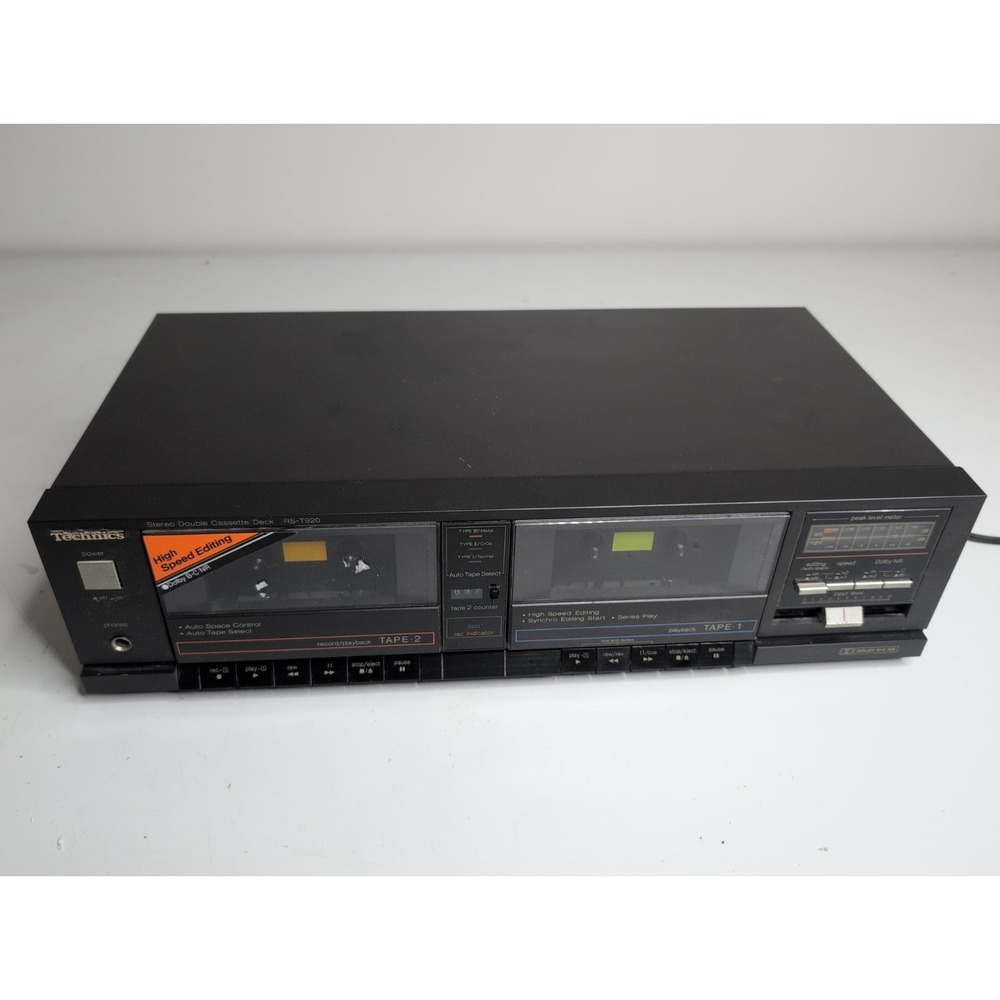 VTG Technics RS-T920 Stereo Double Cassette Deck Auto Control High Speed Edit